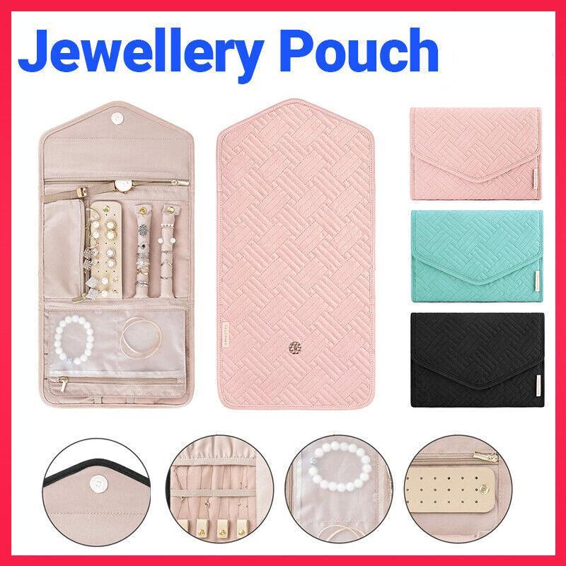 Periea Travel Jewellery Roll -Jewellery Travel Pouch Portable Case Box Organiser - Green V528-JEWELLERYPOUCH-GREEN-270041
