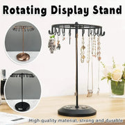 Iron Jewellery Rack Rotating Necklace Display Stand Jewellery Organiser Storage - Black V528-JEWELRY-BLACK-332685