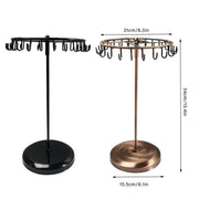 Iron Jewellery Rack Rotating Necklace Display Stand Jewellery Organiser Storage - Black V528-JEWELRY-BLACK-332685