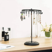 Iron Jewellery Rack Rotating Necklace Display Stand Jewellery Organiser Storage - Black V528-JEWELRY-BLACK-332685