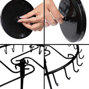 Iron Jewellery Rack Rotating Necklace Display Stand Jewellery Organiser Storage - Black V528-JEWELRY-BLACK-332685