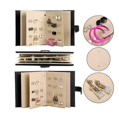 Large Capacity Jewelry Storage Book for Earrings Home Organizer Small Size Box - Pink V528-JEWELRY-BOX-PINK-187508