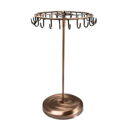 Iron Jewellery Rack Rotating Necklace Display Stand Jewellery Organiser Storage - Bronze V528-JEWELRY-BRONZE-417406