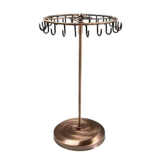 Iron Jewellery Rack Rotating Necklace Display Stand Jewellery Organiser Storage - Bronze V528-JEWELRY-BRONZE-417406