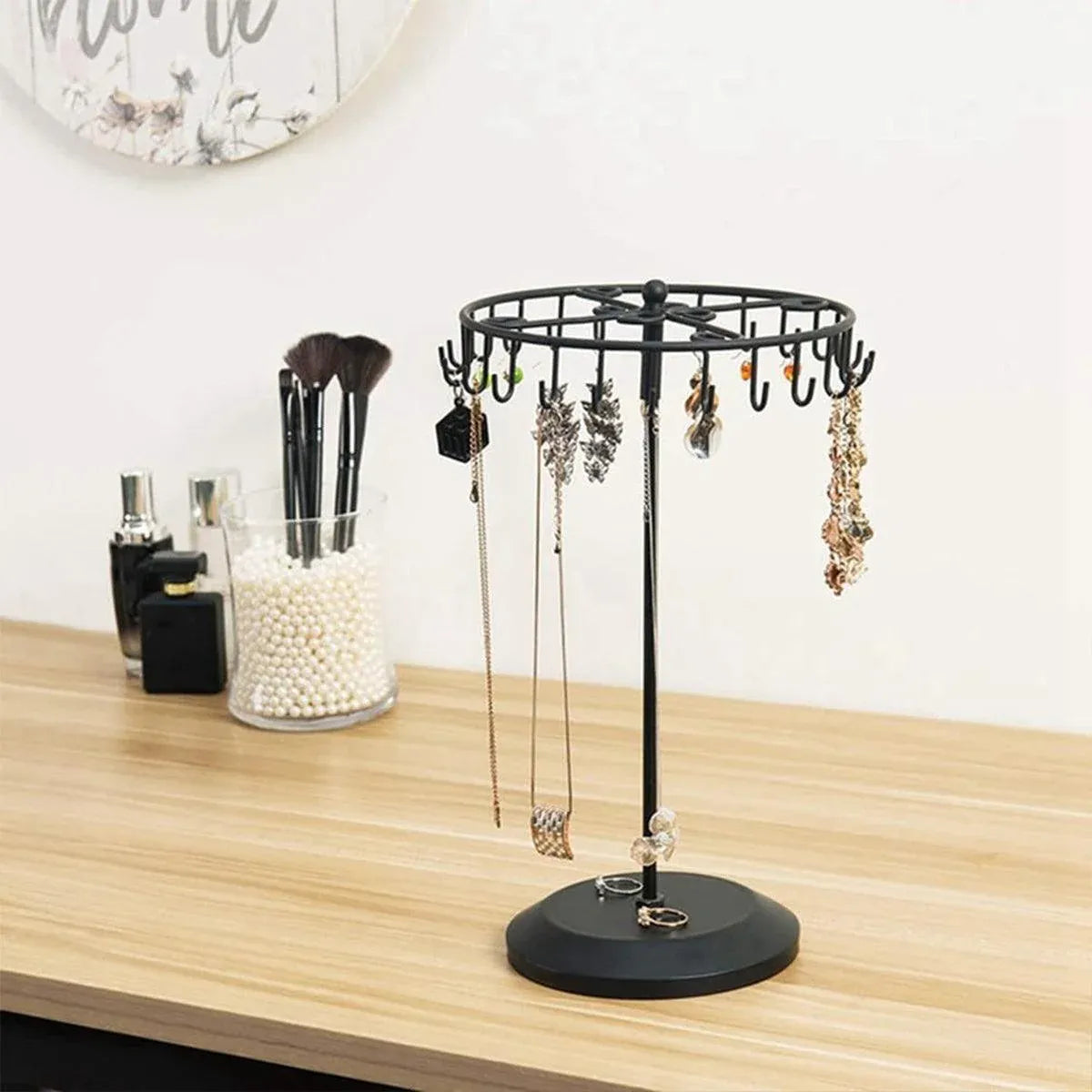 Iron Jewellery Rack Rotating Necklace Display Stand Jewellery Organiser Storage - Bronze V528-JEWELRY-BRONZE-417406