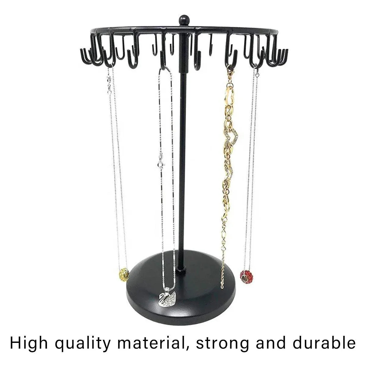 Iron Jewellery Rack Rotating Necklace Display Stand Jewellery Organiser Storage - Bronze V528-JEWELRY-BRONZE-417406