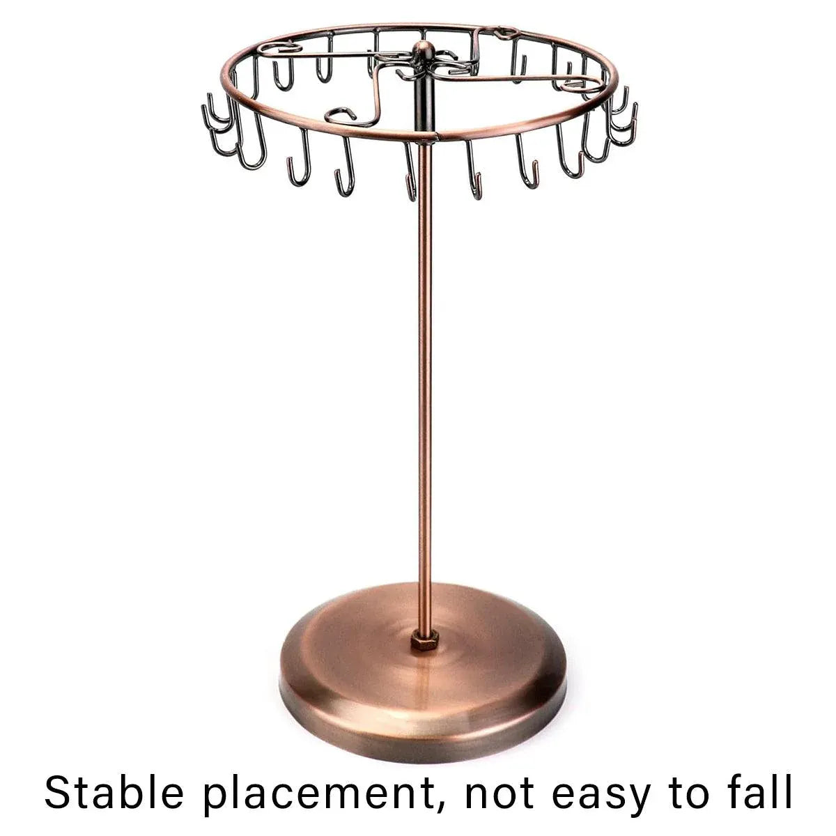 Iron Jewellery Rack Rotating Necklace Display Stand Jewellery Organiser Storage - Bronze V528-JEWELRY-BRONZE-417406
