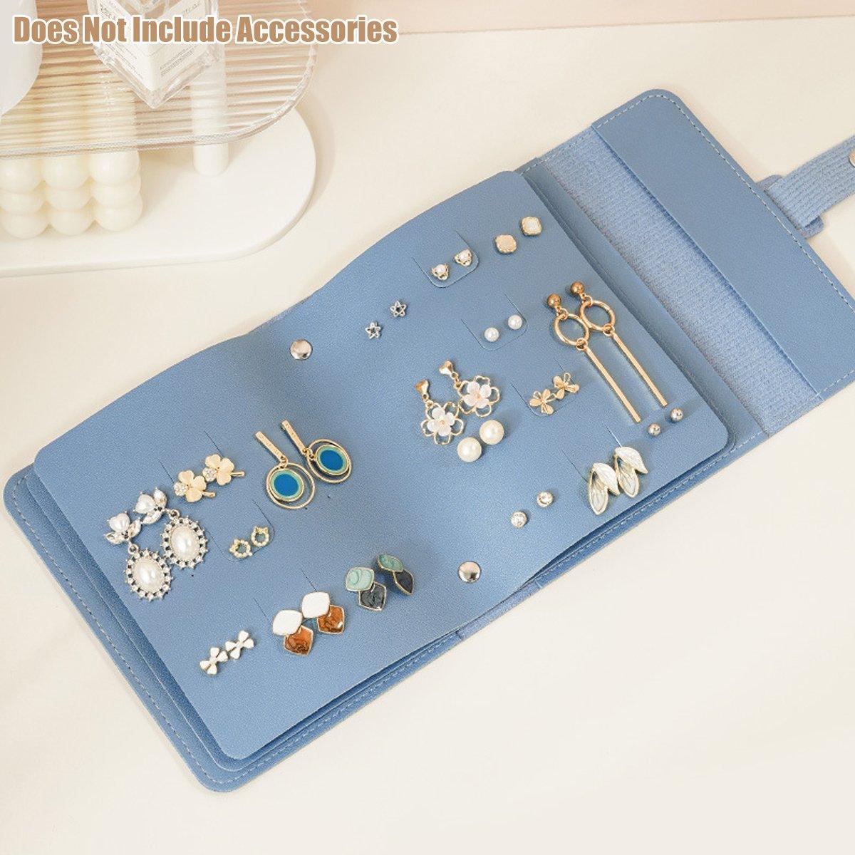 Travel Jewellery Storage Bag Portable Organizer Pouch for Rings Earrings Case - Blue V528-JEWELRY-STORAGE-BLUE-444680