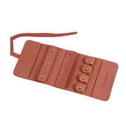 Portable Microfiber Jewelry Storage Bag Roll Organizer for Earrings Necklaces - Pink V528-JEWELRY-STORAGE-PINK-300007