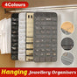 80 Pockets Jewelry Hanging Storage Organizer Holder Earring Display Pouch Bag - Grey V528-JEWELRYBAG-80-GREY-396616