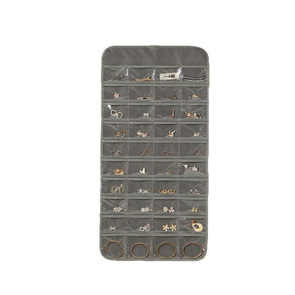 80 Pockets Jewelry Hanging Storage Organizer Holder Earring Display Pouch Bag - White V528-JEWELRYBAG-80-WHITE-759933