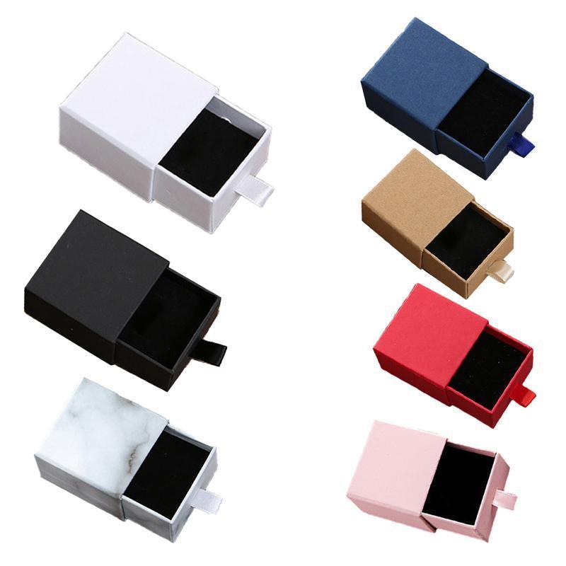 Jewellery Gift Box Necklace Ring Bracelet Bangle Earring Cardboard Box 5*5*3.5cm - White V528-JEWELRYBOX-5X5X3-5-WHITE-828672