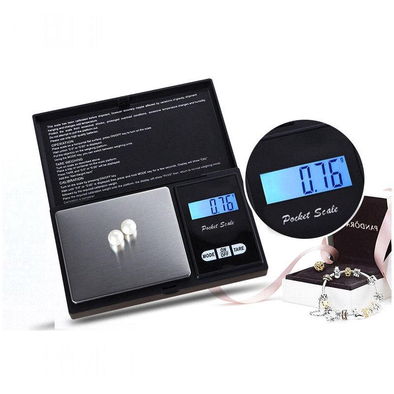 Mini Digital Pocket Scale 0.1g to 1000g Precision Jewellery Kitchen Herb Weighing Tool V528-JEWELRYELECTRONICSCALE-573210