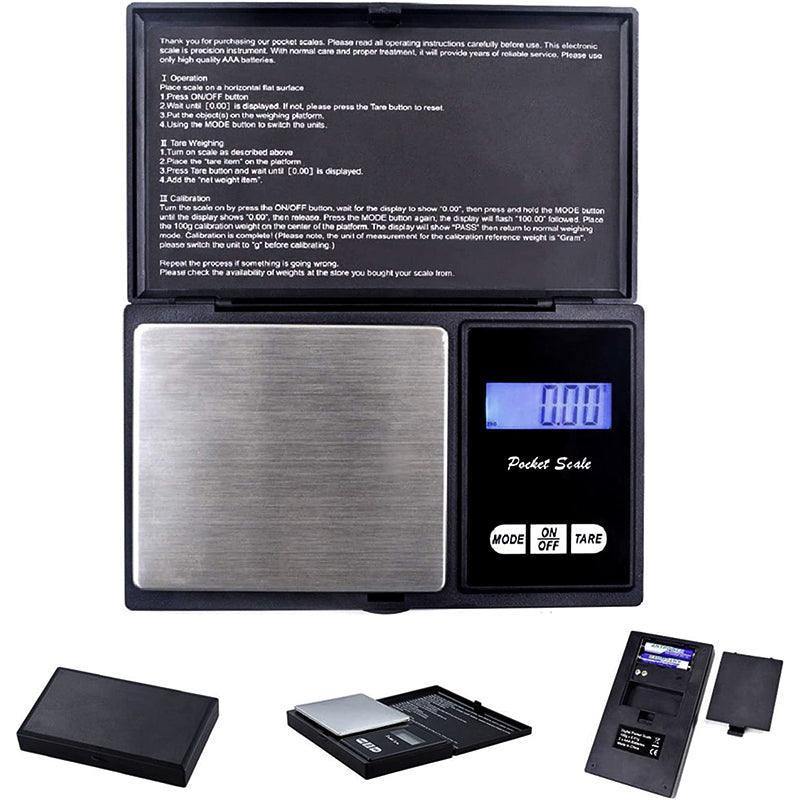 Mini Digital Pocket Scale 0.1g to 1000g Precision Jewellery Kitchen Herb Weighing Tool V528-JEWELRYELECTRONICSCALE-573210