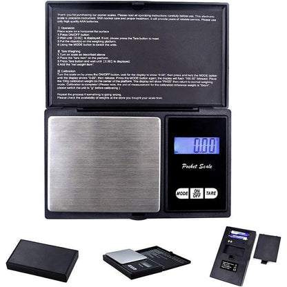 Mini Digital Pocket Scale 0.1g to 1000g Precision Jewellery Kitchen Herb Weighing Tool V528-JEWELRYELECTRONICSCALE-573210
