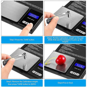 Mini Digital Pocket Scale 0.1g to 1000g Precision Jewellery Kitchen Herb Weighing Tool V528-JEWELRYELECTRONICSCALE-573210