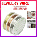 1 Roll Beading Wire Jewelry Making Wire Handmade Craft Cord String DIY Jewelry - Gold V528-JEWELRYWIRE-GOLD-1ROLL-763336