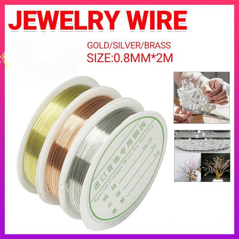 1 Roll Beading Wire Jewelry Making Wire Handmade Craft Cord String DIY Jewelry - Gold V528-JEWELRYWIRE-GOLD-1ROLL-763336