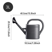 3L Gray Retro Watering Can Long Spout Large Capacity Shower Kettle for Garden V528-KETTLE-3L-GREY-863120