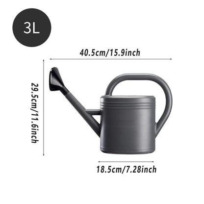 3L Gray Retro Watering Can Long Spout Large Capacity Shower Kettle for Garden V528-KETTLE-3L-GREY-863120