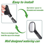 3L Gray Retro Watering Can Long Spout Large Capacity Shower Kettle for Garden V528-KETTLE-3L-GREY-863120