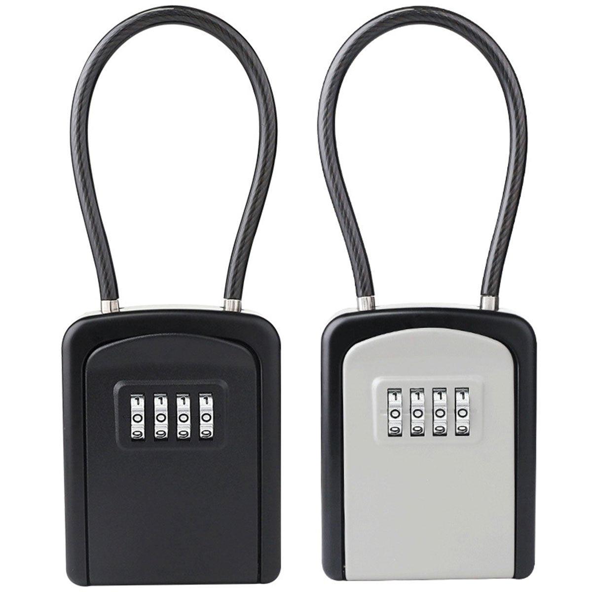 Portable Key Lock Box Hanging Combination Storage Organizer for Home Security - Black V528-KEY-SAFE-CHAIN-BLACK-821944