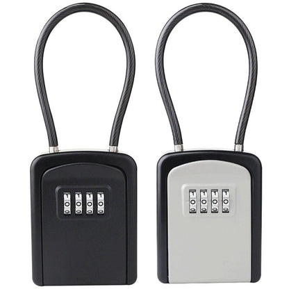 Portable Key Lock Box Hanging Combination Storage Organizer for Home Security - Black V528-KEY-SAFE-CHAIN-BLACK-821944