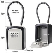 Portable Key Lock Box Hanging Combination Storage Organizer for Home Security - Black V528-KEY-SAFE-CHAIN-BLACK-821944