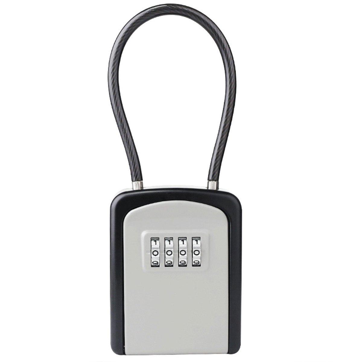 Portable Key Lock Box Hanging Combination Storage Organizer for Home Security - Black V528-KEY-SAFE-CHAIN-BLACK-821944