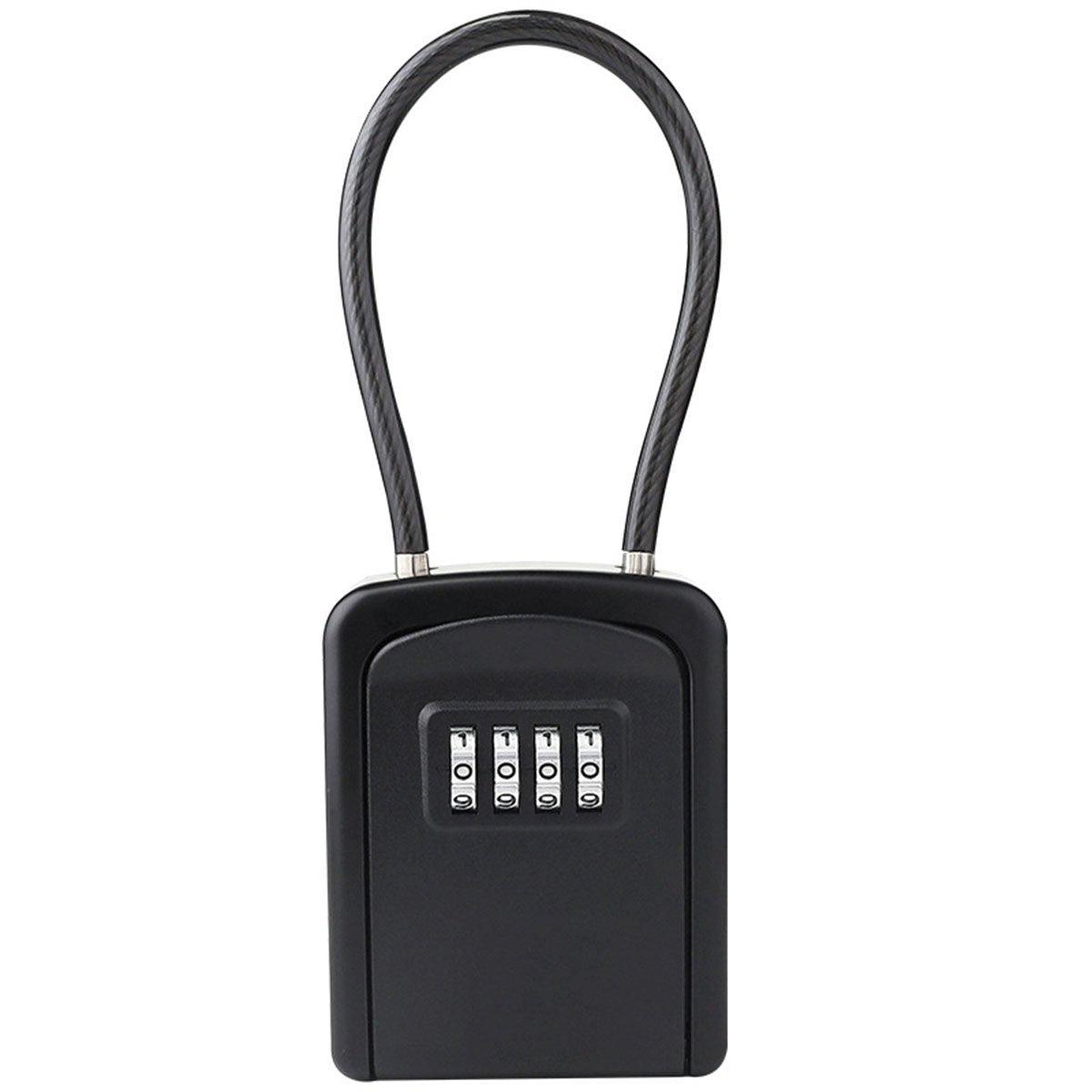 Portable Key Lock Box Hanging Combination Storage Organizer for Home Security - Black V528-KEY-SAFE-CHAIN-BLACK-821944