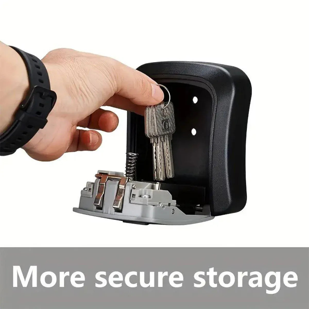 Combination Key Box with Combination Lock for Home Office Security Storage - Black V528-KEY-SAFE-WALL-BLACK-293597