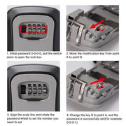 Combination Key Box with Combination Lock for Home Office Security Storage - Black V528-KEY-SAFE-WALL-BLACK-293597