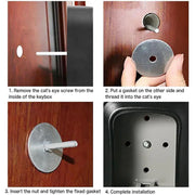 Combination Key Box with Combination Lock for Home Office Security Storage - Grey V528-KEY-SAFE-WALL-GREY-322133