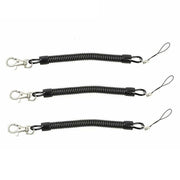 4Pcs Elastic Phone Elastic Spiral Spring Coil Strap Rope Lanyard Key Chain Black V528-KEYCHAIN-4PCS-45422