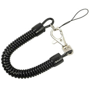 4Pcs Elastic Phone Elastic Spiral Spring Coil Strap Rope Lanyard Key Chain Black V528-KEYCHAIN-4PCS-45422