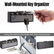 Guitar Shaped Wall Mounted Key Holder Decorative Storage Rack Home Organiser V528-KEYCHAIN-540809
