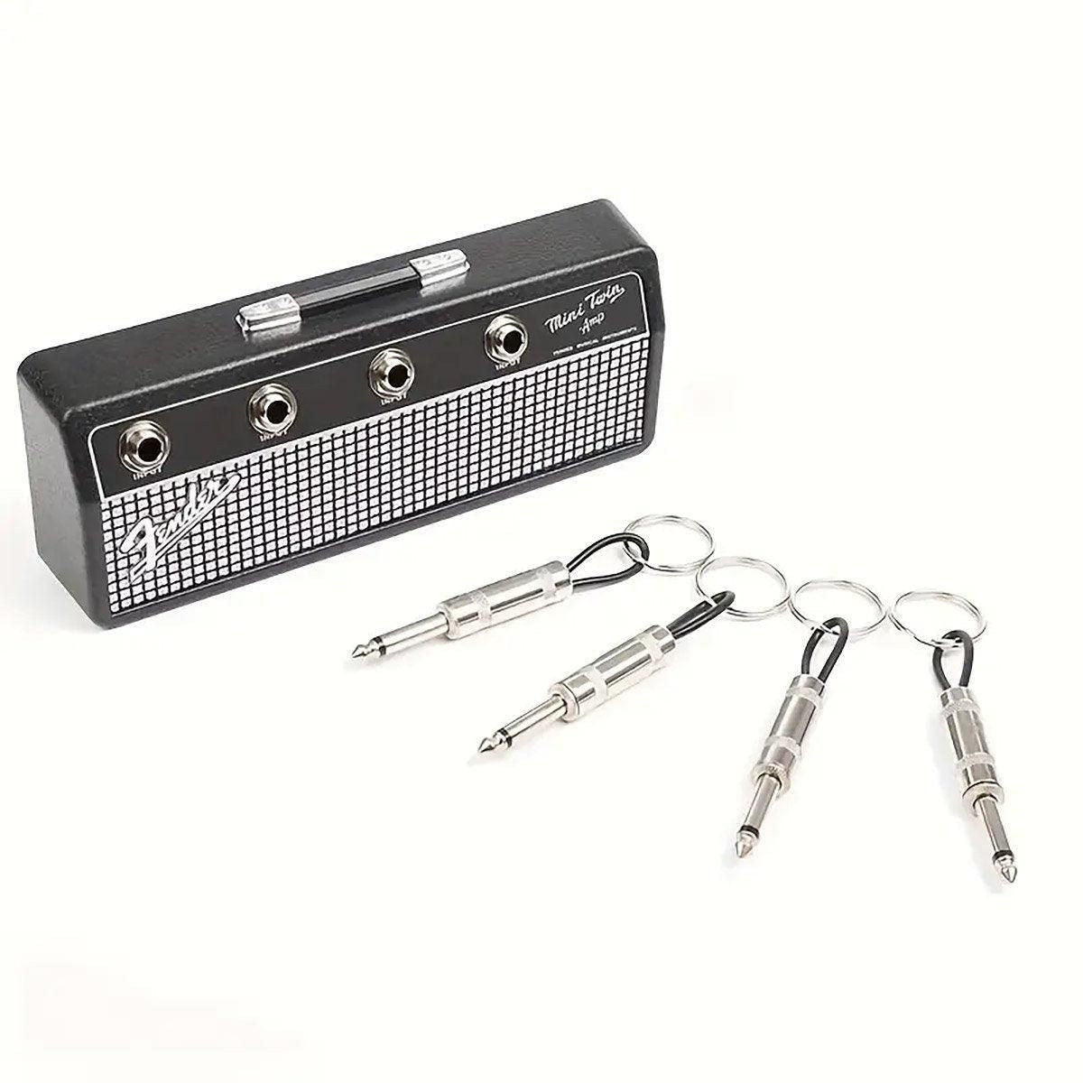 Guitar Shaped Wall Mounted Key Holder Decorative Storage Rack Home Organiser V528-KEYCHAIN-540809