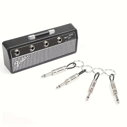 Guitar Shaped Wall Mounted Key Holder Decorative Storage Rack Home Organiser V528-KEYCHAIN-540809