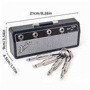 Guitar Shaped Wall Mounted Key Holder Decorative Storage Rack Home Organiser V528-KEYCHAIN-540809