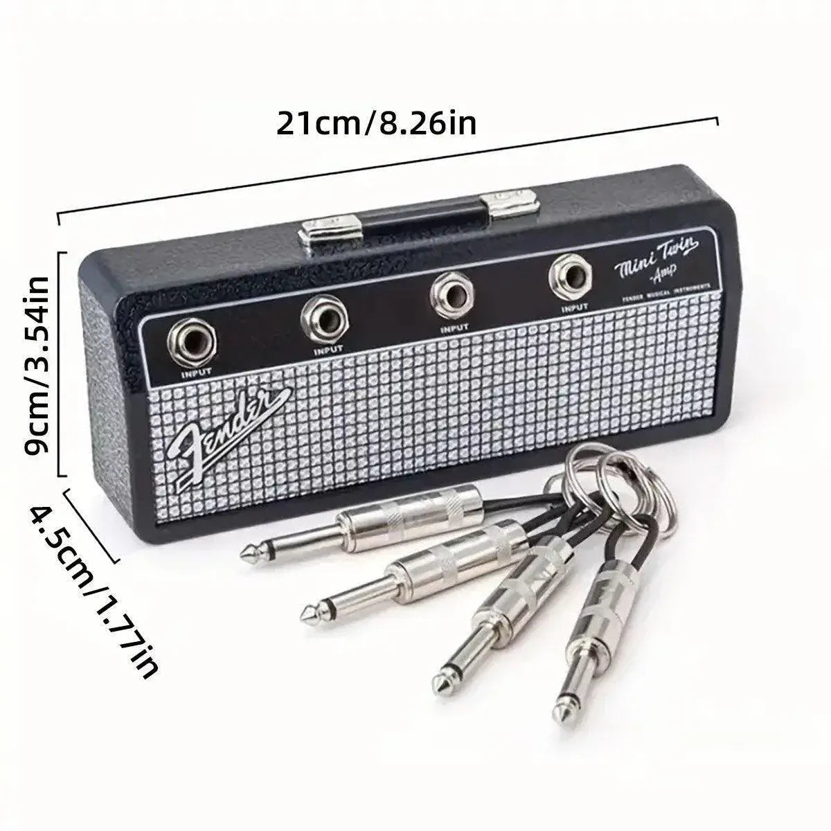 Guitar Shaped Wall Mounted Key Holder Decorative Storage Rack Home Organiser V528-KEYCHAIN-540809