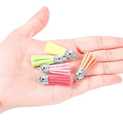 50X Leather Key Chain Ring Tassel Pendants Bulk Mixed DIY Crafts Jewelry Making V528-KEYCHAINTASSELS-50PCS-894463