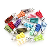 50X Leather Key Chain Ring Tassel Pendants Bulk Mixed DIY Crafts Jewelry Making V528-KEYCHAINTASSELS-50PCS-894463