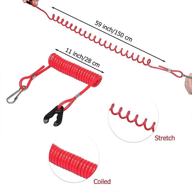 Boat Outboard Engine Motor Kill Stop Switch Emergency Tether Lanyard For Yamaha V528-KILLSTOPSWITCH-766157