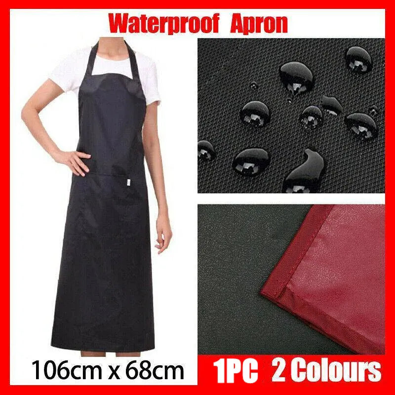 Heavy Duty PVC Waterproof Apron for Kitchen Butcher Cleaning 106x68cm - Red V528-KITCHENAPRON-RED-416823