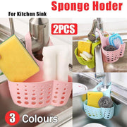 2PCS Kitchen Drain Holder Sponge Sink Storage Rack Basket Organizer Shelf Bathroom - Pink V528-KITCHENDRAINBASKET-PINK-308322