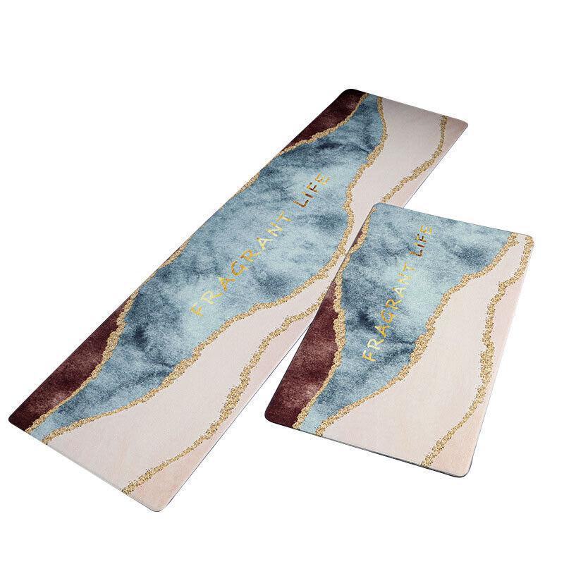 45x180cm Kitchen Mat Non-Slip Waterproof Pvc Floor Rug Carpet Anti-Oil Easy Clean - Kitchen V528-KITCHENMAT-KITCHEN-45-180-990070