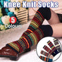 Women Ladies Winter Warm Knit Wool Leg Warmer Woolen Knee Knit Socks Leggings - Black V528-KNEEKNITSOCKS-BLACK-941581