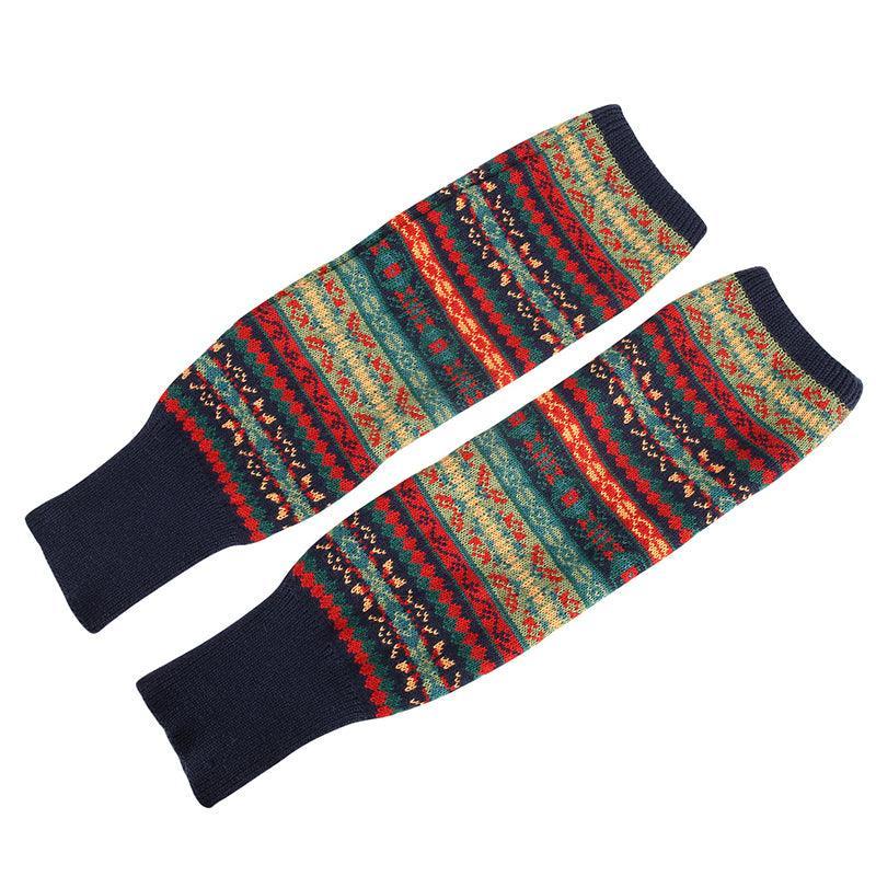 Women Ladies Winter Warm Knit Wool Leg Warmer Woolen Knee Knit Socks Leggings - Khaki V528-KNEEKNITSOCKS-KHAKI-658613