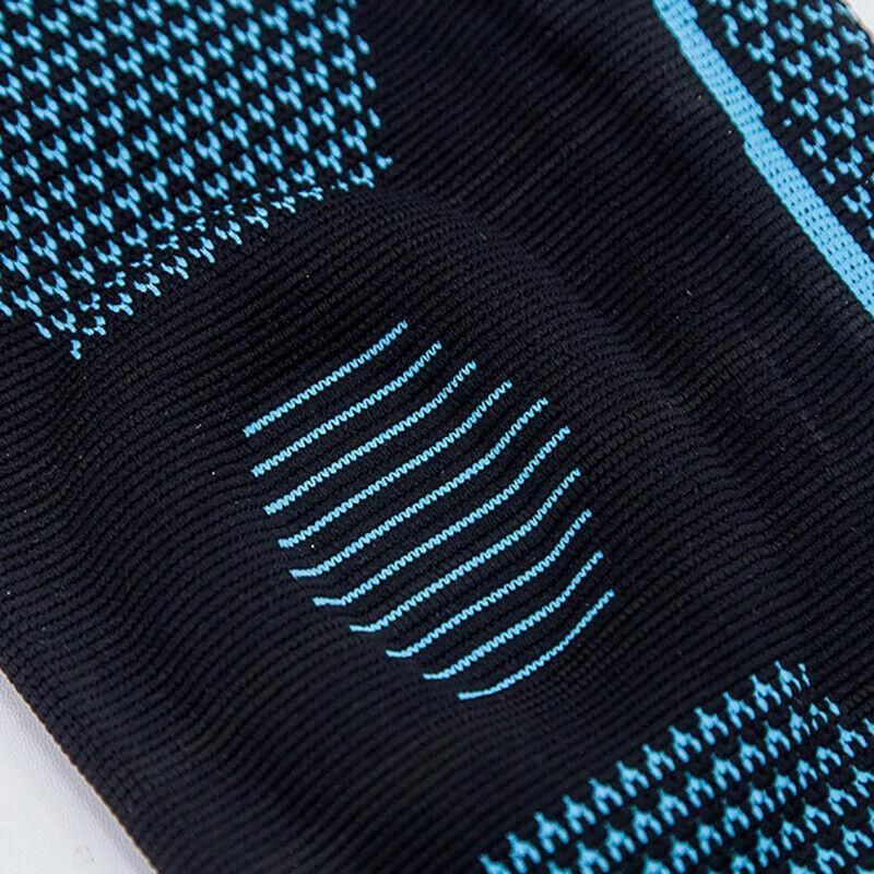 Blue Knee Brace Knee Compression Sleeve Professional Sports Silicone Knee Support - XL V528-KNEESUPPORT-BLUE-L-447517