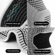 Blue Knee Brace Knee Compression Sleeve Professional Sports Silicone Knee Support - L V528-KNEESUPPORT-BLUE-L-726028
